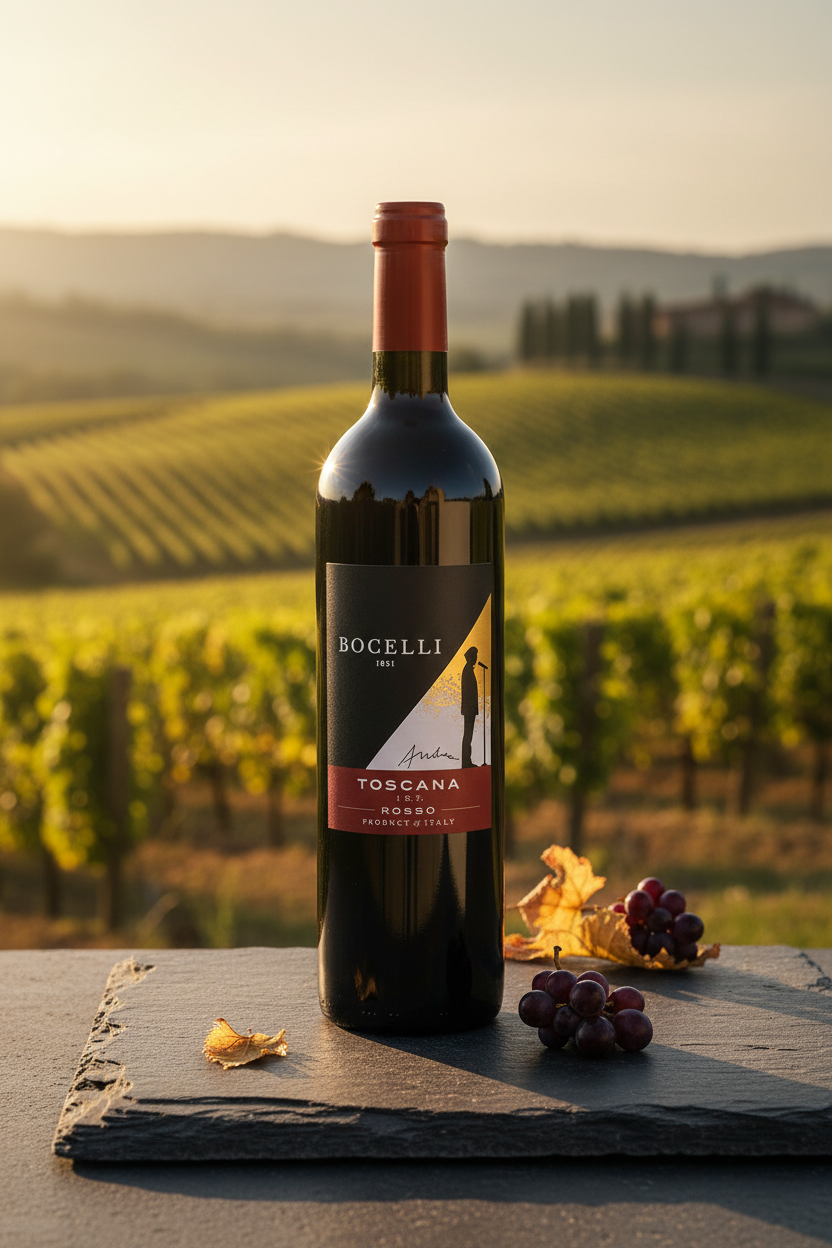 TOSCANA IGT Rosso - modern Italian wine bottle