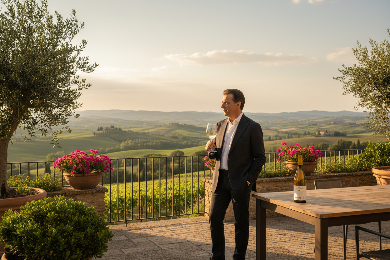 EDI Toscana Bianco IGT - Andrea Bocelli lifestyle shot 2