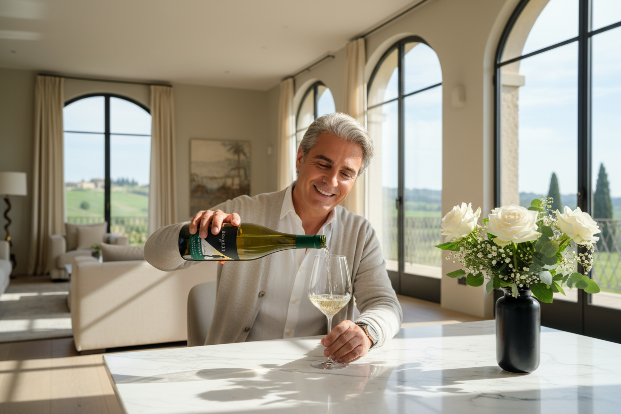 TOSCANA IGT Bianco - Andrea Bocelli lifestyle shot 1